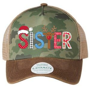 Sister Christmas Reindeer Santa Festive Design Legacy Tie Dye Trucker Hat