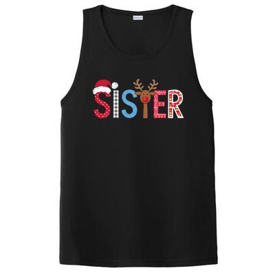 Sister Christmas Reindeer Santa Festive Design PosiCharge Competitor Tank