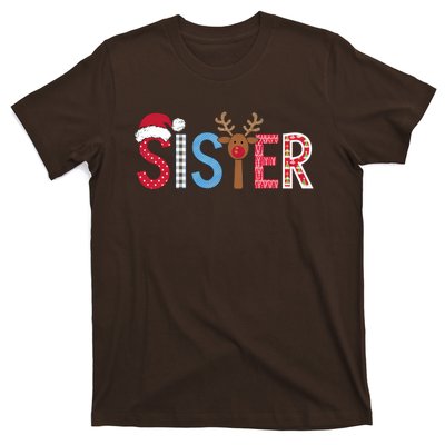 Sister Christmas Reindeer Santa Festive Design T-Shirt