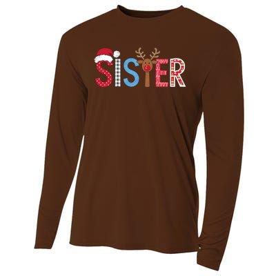 Sister Christmas Reindeer Santa Festive Design Cooling Performance Long Sleeve Crew