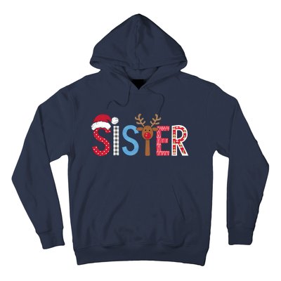 Sister Christmas Reindeer Santa Festive Design Hoodie