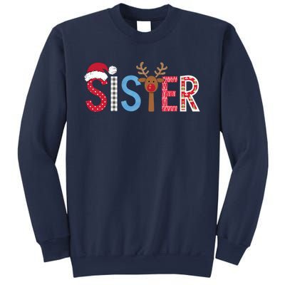 Sister Christmas Reindeer Santa Festive Design Sweatshirt