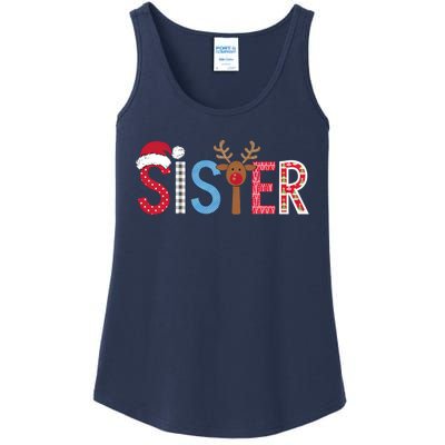 Sister Christmas Reindeer Santa Festive Design Ladies Essential Tank