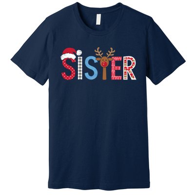 Sister Christmas Reindeer Santa Festive Design Premium T-Shirt