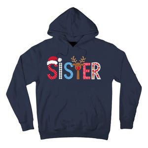 Sister Christmas Reindeer Santa Festive Design Tall Hoodie