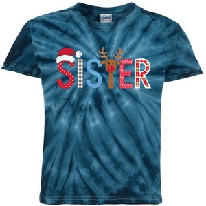 Sister Christmas Reindeer Santa Festive Design Kids Tie-Dye T-Shirt