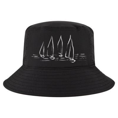 Sailboats Compass Rose Nautical Boating Sailing Cool Comfort Performance Bucket Hat