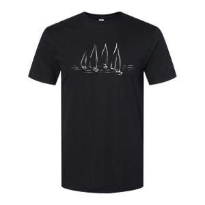 Sailboats Compass Rose Nautical Boating Sailing Softstyle® CVC T-Shirt