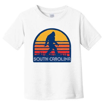 South Carolina Retro Surf Style Bigfoot Sasquatch Toddler T-Shirt