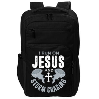 Storm Chaser Run On Jesus And Storm Chasing Tornado Impact Tech Backpack