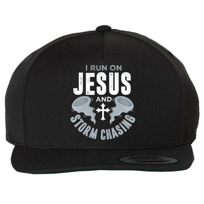 Storm Chaser Run On Jesus And Storm Chasing Tornado Wool Snapback Cap