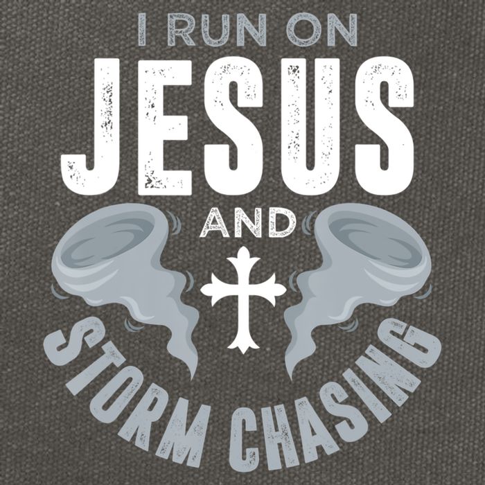 Storm Chaser Run On Jesus And Storm Chasing Tornado Cotton Canvas Backpack