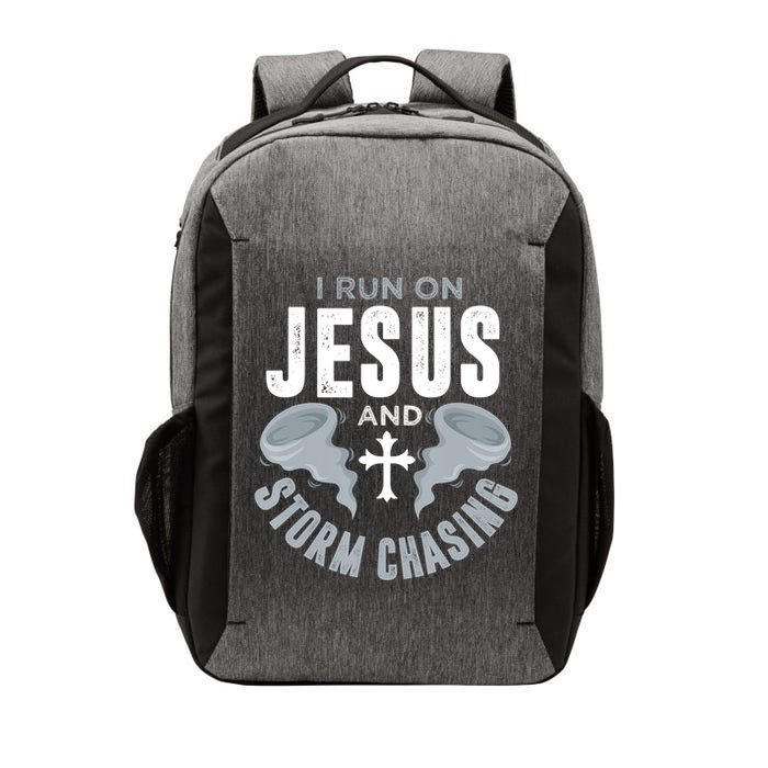 Storm Chaser Run On Jesus And Storm Chasing Tornado Vector Backpack