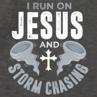 Storm Chaser Run On Jesus And Storm Chasing Tornado Vector Backpack