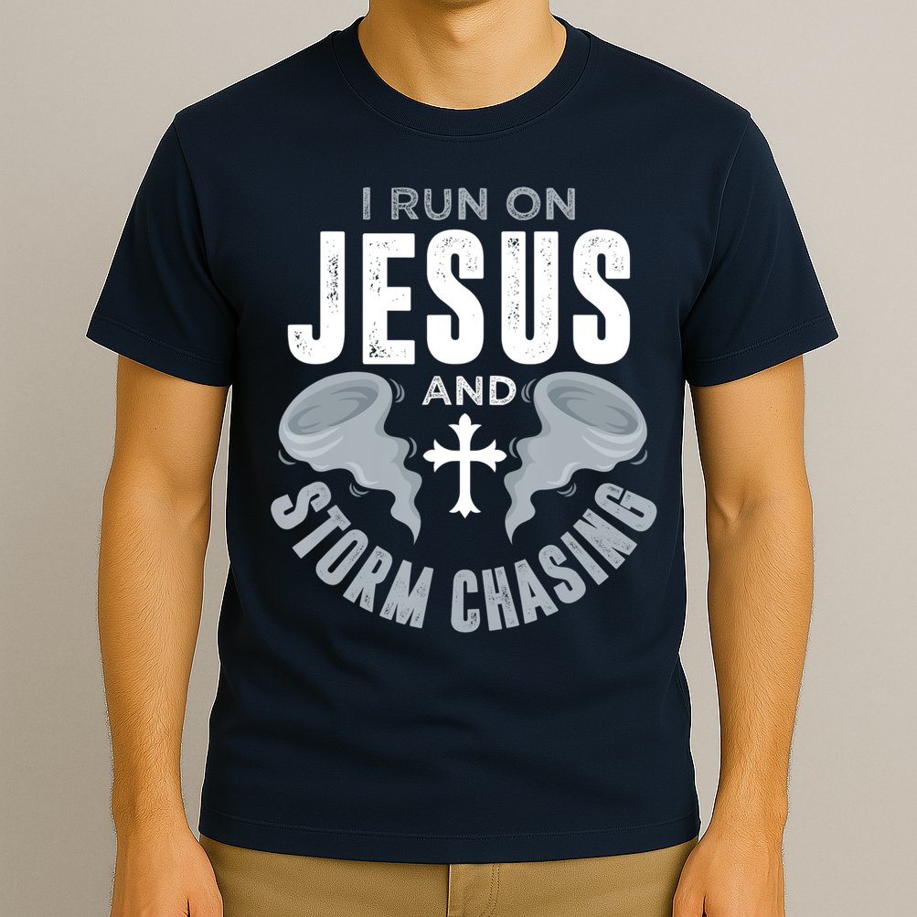 Storm Chaser Run On Jesus And Storm Chasing Tornado T-Shirt