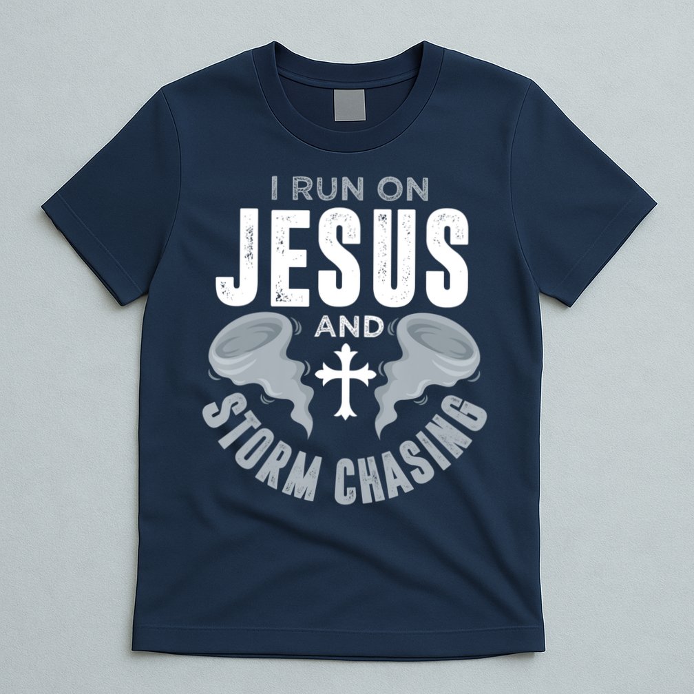 Storm Chaser Run On Jesus And Storm Chasing Tornado T-Shirt