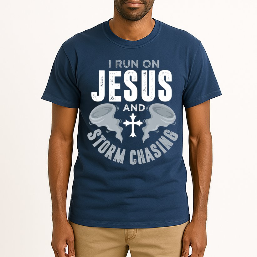 Storm Chaser Run On Jesus And Storm Chasing Tornado Tall T-Shirt
