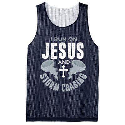 Storm Chaser Run On Jesus And Storm Chasing Tornado Mesh Reversible Basketball Jersey Tank