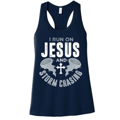 Storm Chaser Run On Jesus And Storm Chasing Tornado Womens Tank Top