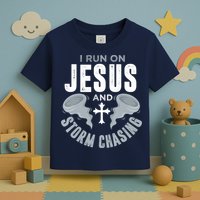 Storm Chaser Run On Jesus And Storm Chasing Tornado Toddler T-Shirt
