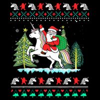 Santa Claus Riding On A Unicorn Ugly Christmas Funny Sustainable Bucket Hat