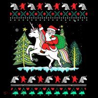 Santa Claus Riding On A Unicorn Ugly Christmas Funny Mug