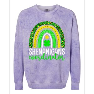 Shenanigans Coordinator Rainbow St Patricks Day Teacher Gift Colorblast Crewneck Sweatshirt