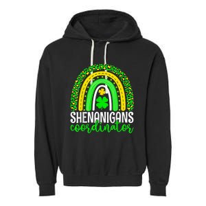 Shenanigans Coordinator Rainbow St Patricks Day Teacher Gift Garment-Dyed Fleece Hoodie