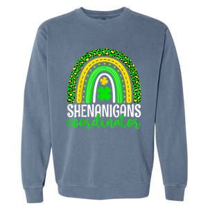 Shenanigans Coordinator Rainbow St Patricks Day Teacher Gift Garment-Dyed Sweatshirt