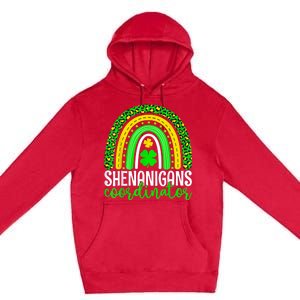 Shenanigans Coordinator Rainbow St Patricks Day Teacher Gift Premium Pullover Hoodie