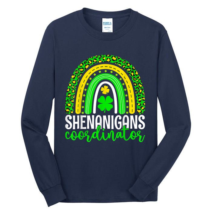 Shenanigans Coordinator Rainbow St Patricks Day Teacher Gift Tall Long Sleeve T-Shirt