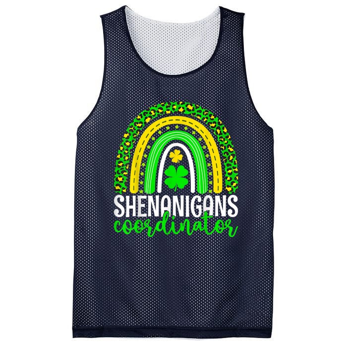 Shenanigans Coordinator Rainbow St Patricks Day Teacher Gift Mesh Reversible Basketball Jersey Tank