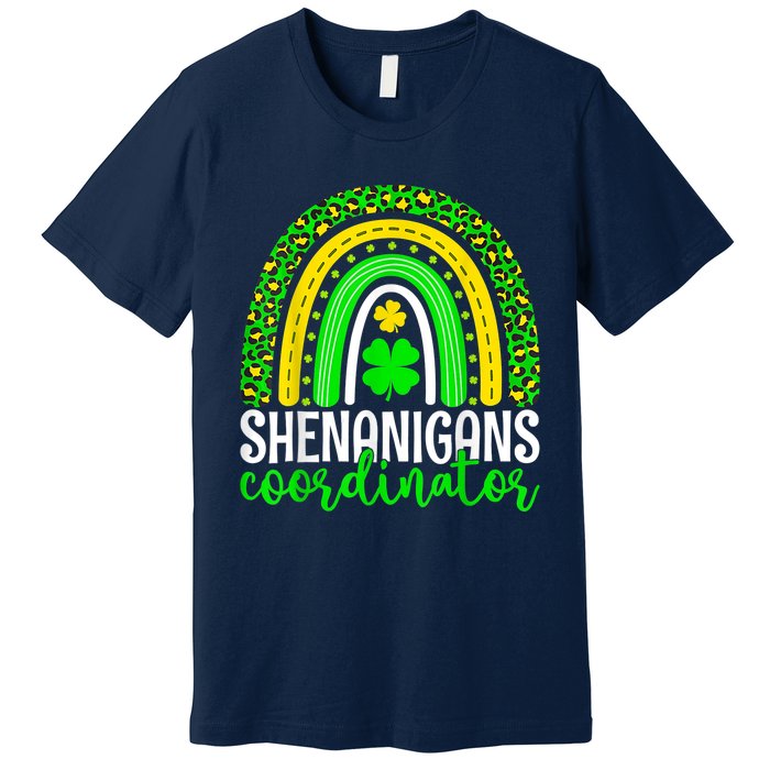 Shenanigans Coordinator Rainbow St Patricks Day Teacher Gift Premium T-Shirt