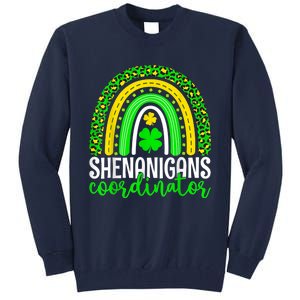 Shenanigans Coordinator Rainbow St Patricks Day Teacher Gift Tall Sweatshirt