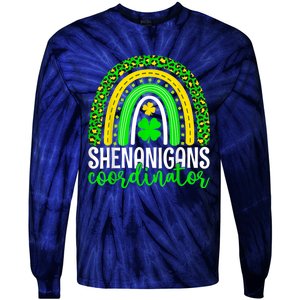 Shenanigans Coordinator Rainbow St Patricks Day Teacher Gift Tie-Dye Long Sleeve Shirt