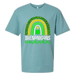 Shenanigans Coordinator Rainbow St Patricks Day Teacher Gift Sueded Cloud Jersey T-Shirt