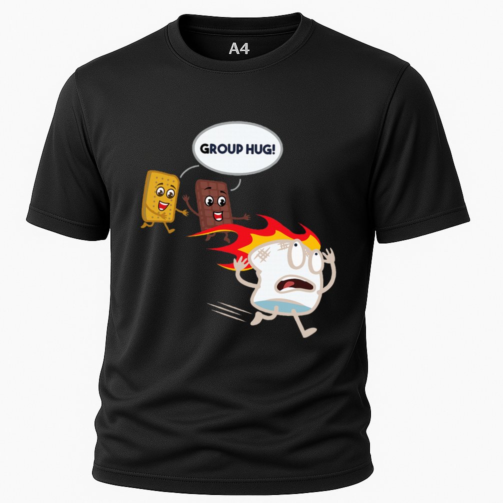 Smores Camping Roasting Outdoor Cooling Performance Crew T-Shirt