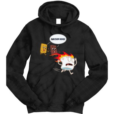 Smores Camping Roasting Outdoor Tie Dye Hoodie