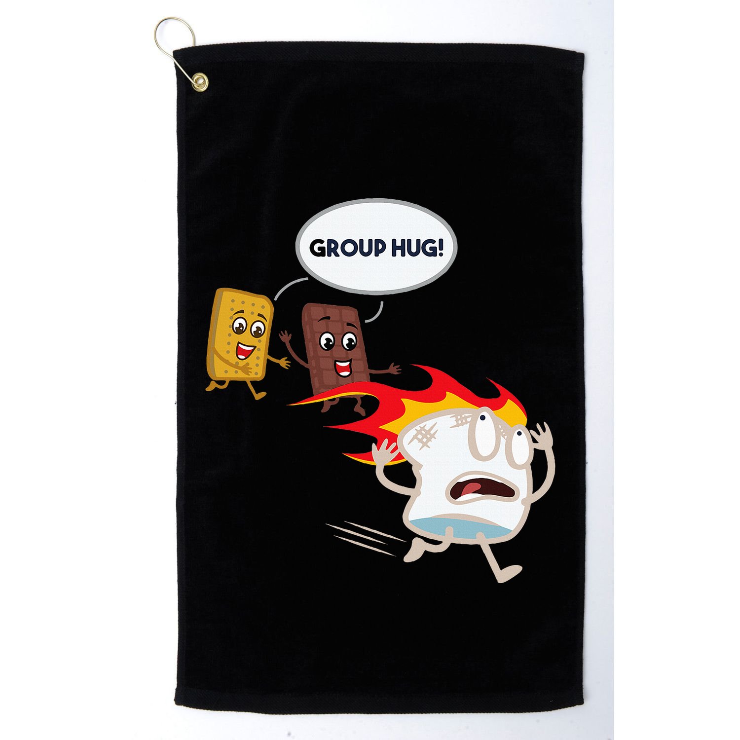 Smores Camping Roasting Outdoor Golf Towel