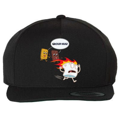 Smores Camping Roasting Outdoor Wool Snapback Cap