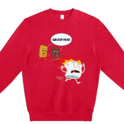 Smores Camping Roasting Outdoor Premium Crewneck Sweatshirt