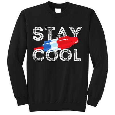 Stay Cool Rocket Pop Red White & Blue Popsicle Summer Gift Sweatshirt