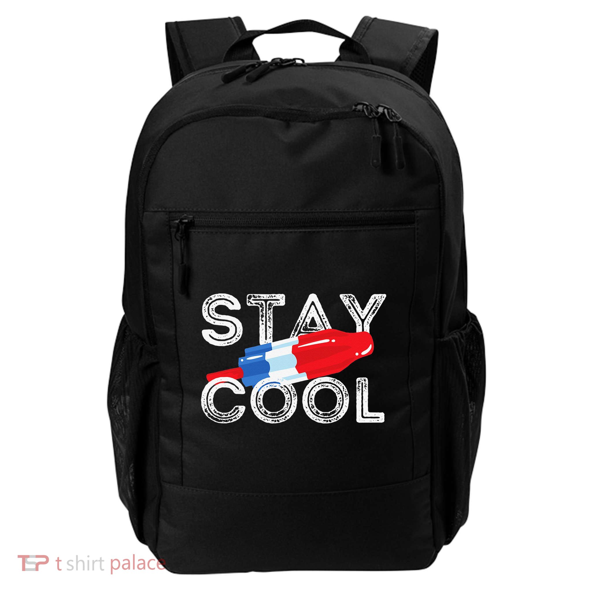 Stay Cool Rocket Pop Red White & Blue Popsicle Summer Gift Backpack