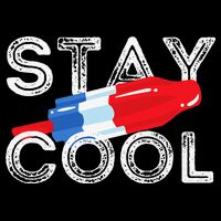 Stay Cool Rocket Pop Red White & Blue Popsicle Summer Gift Sustainable Bucket Hat