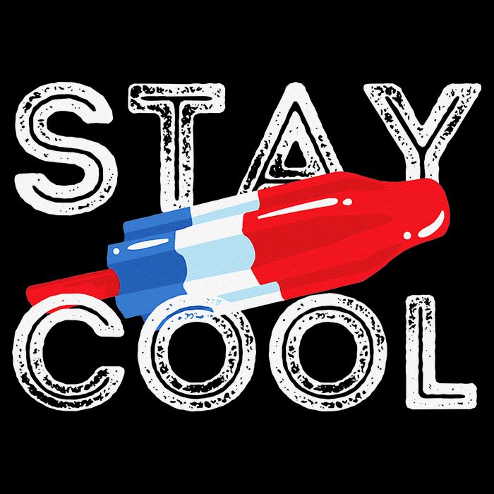 Stay Cool Rocket Pop Red White & Blue Popsicle Summer Gift Sustainable Bucket Hat