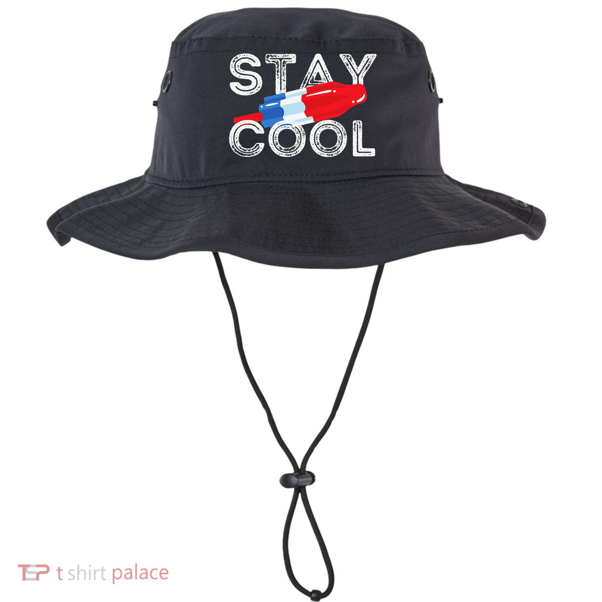 Stay Cool Rocket Pop Red White & Blue Popsicle Summer Gift Bucket Hat