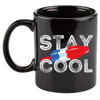Stay Cool Rocket Pop Red White & Blue Popsicle Summer Gift 11oz C Handle Ceramic Mug