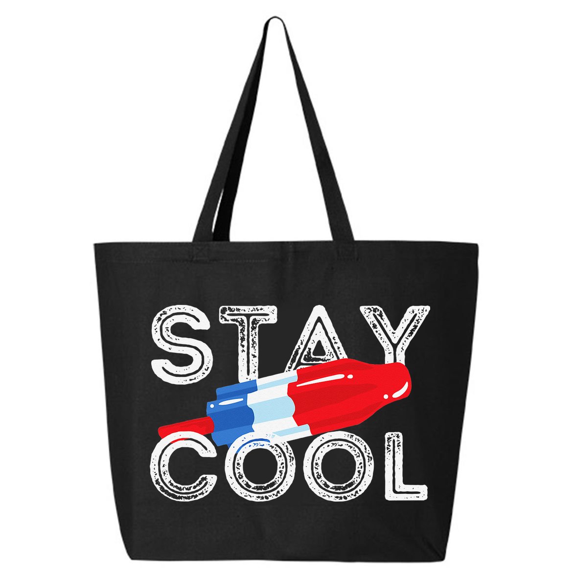 Stay Cool Rocket Pop Red White & Blue Popsicle Summer Gift 25L Jumbo Tote