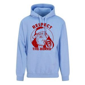 Santa Claus Respect The Beard Funny Christmas Unisex Surf Hoodie