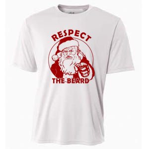 Santa Claus Respect The Beard Funny Christmas Cooling Performance Crew T-Shirt